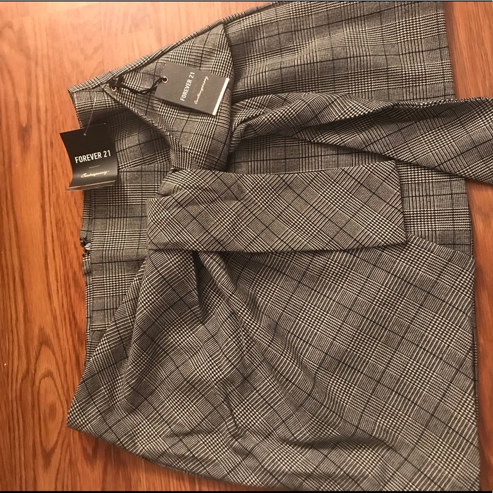 Plaid print skort